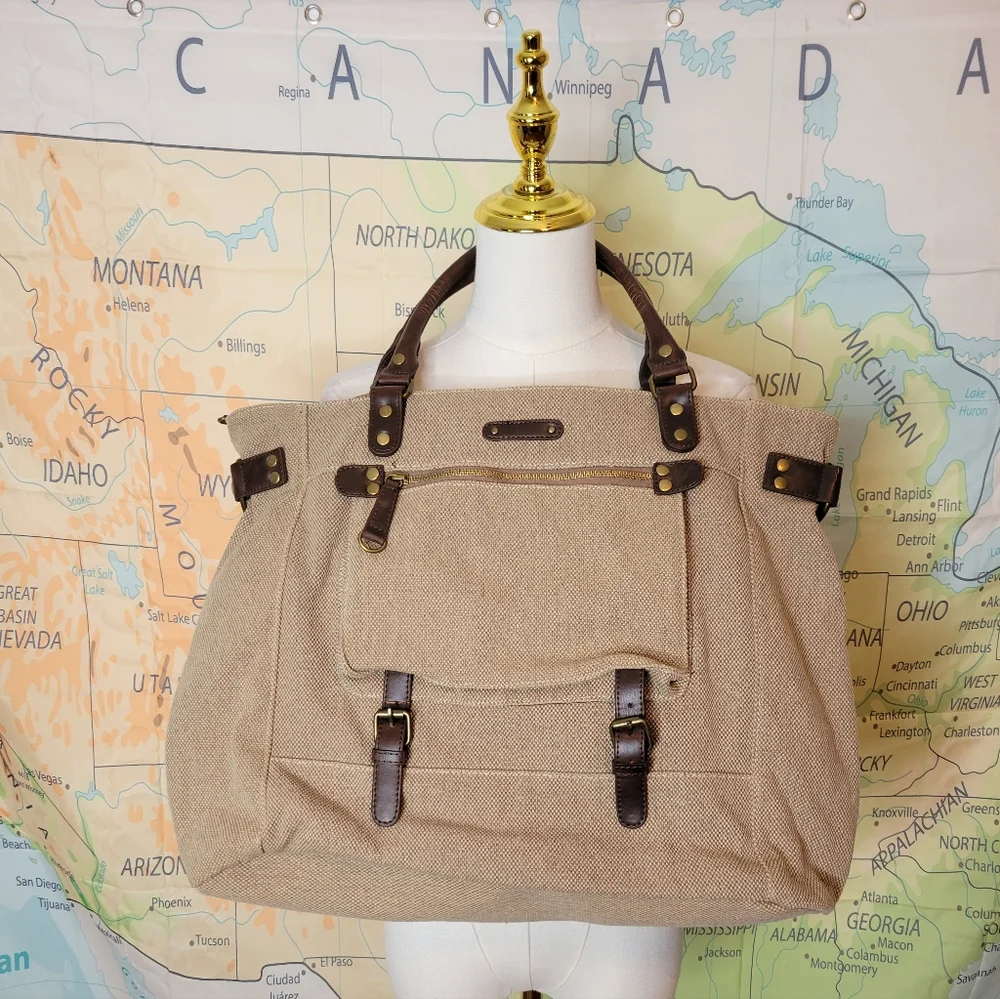 BDG Canvas And Leather Bag Large Bag Will Fit A Computer